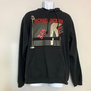 Winning Team Graphic Hoodie Michael Jackson BAD Black Peyton Size M
